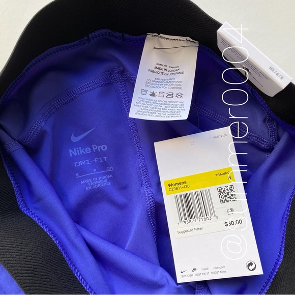 NWT Nike Pro 365 Bike Short 5.0" Lapis Blue S - Picture 5 of 5